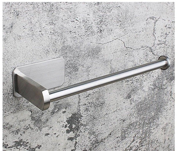 Stainless Steel Wall Toilet Paper Roll Holder Black Silver Self Adhesive Toilet Paper Holder for Bathroom Stick Wall Towel Rack
