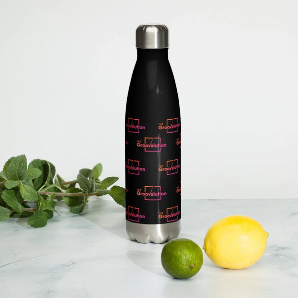 Insulated Designer Groovalution Shield Stainless Steel Water Bottle - Gifts for You 'n Me