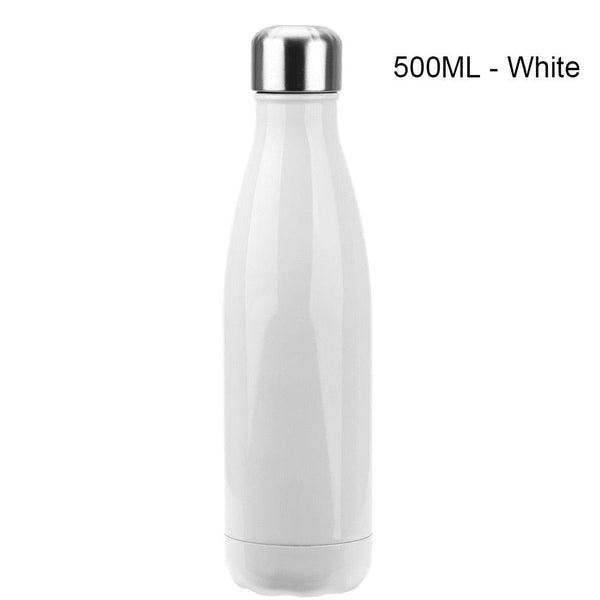 Stainless Steel Water Bottle BPA Free Thermos Water Beer Thermos 500ml for Sport Bottles Double-Wall Insulated Vacuum Flask Double-Walled Insulated Vacuum Flask Stainless Steel Drinking Bottle