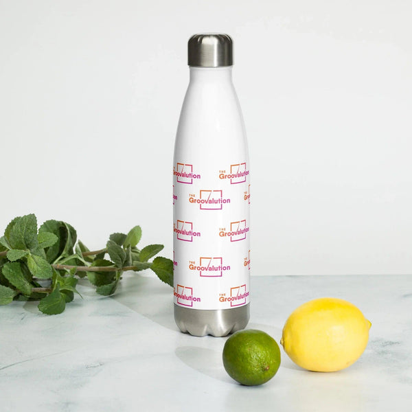 Insulated Designer Groovalution Shield Stainless Steel Water Bottle - Gifts for You 'n Me