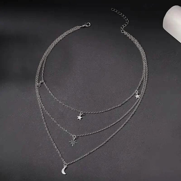 Star Moon Multi-layer Pendant Necklace