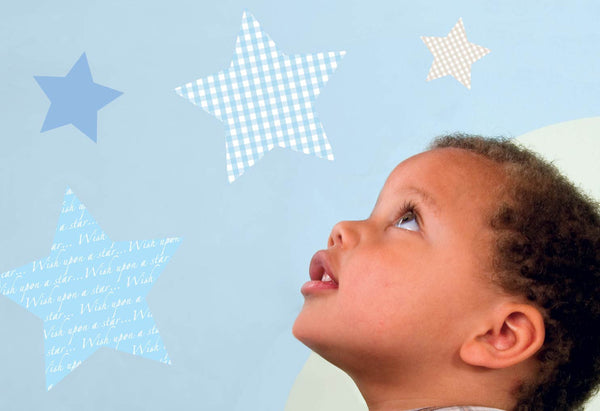 Wish Upon a Star - Blue Nursery Wall Decals