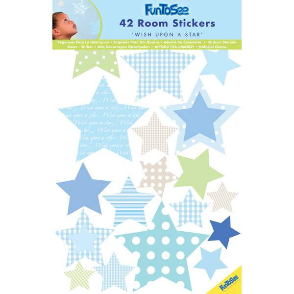 Wish Upon a Star - Blue Nursery Wall Decals