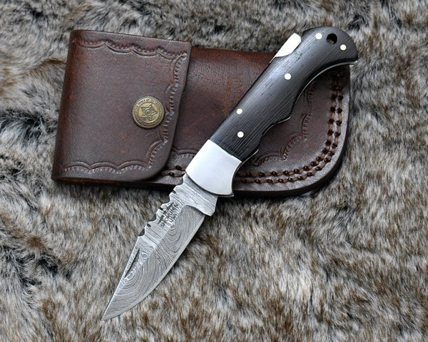 Starshard EDC Pocket Knife with Exotic Wenge Wood Handle
