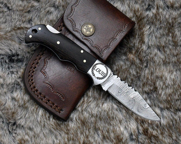 Starshard EDC Pocket Knife with Exotic Wenge Wood Handle - Gifts for You 'n Me