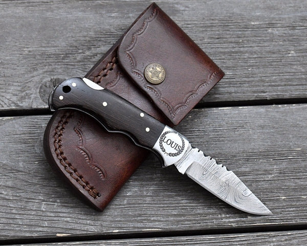 Starshard EDC Pocket Knife with Exotic Wenge Wood Handle