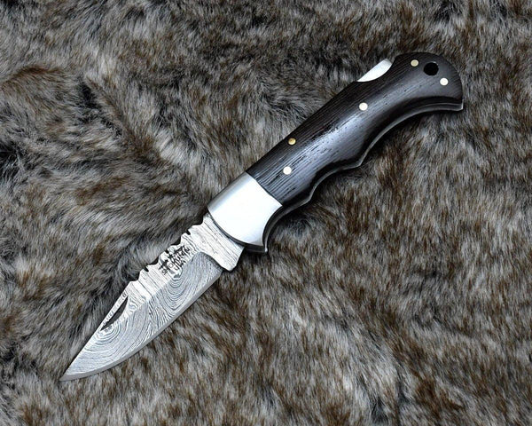 Starshard EDC Pocket Knife with Exotic Wenge Wood Handle - Gifts for You 'n Me