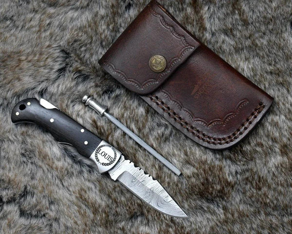 Starshard EDC Pocket Knife with Exotic Wenge Wood Handle - Gifts for You 'n Me