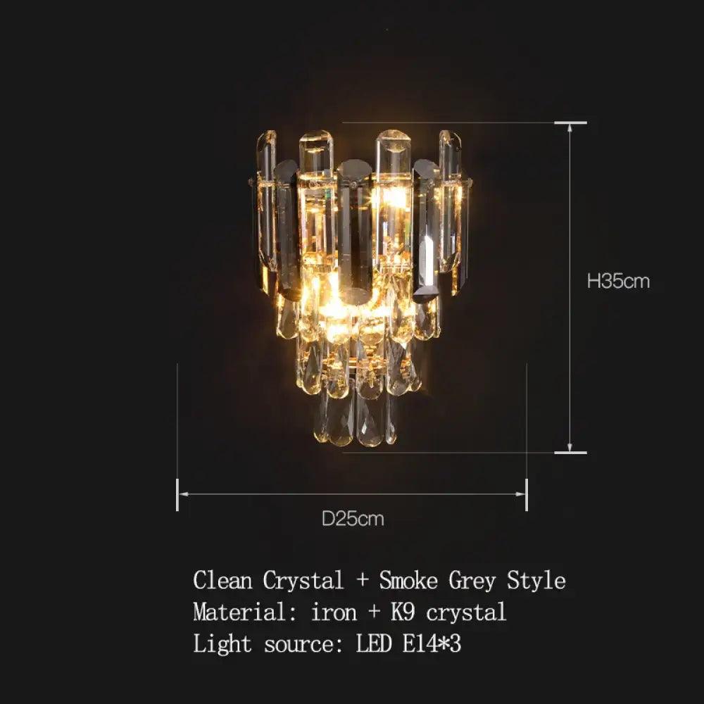 Stella LED Modern Crystal Wall Sconce | Bedroom Lighting