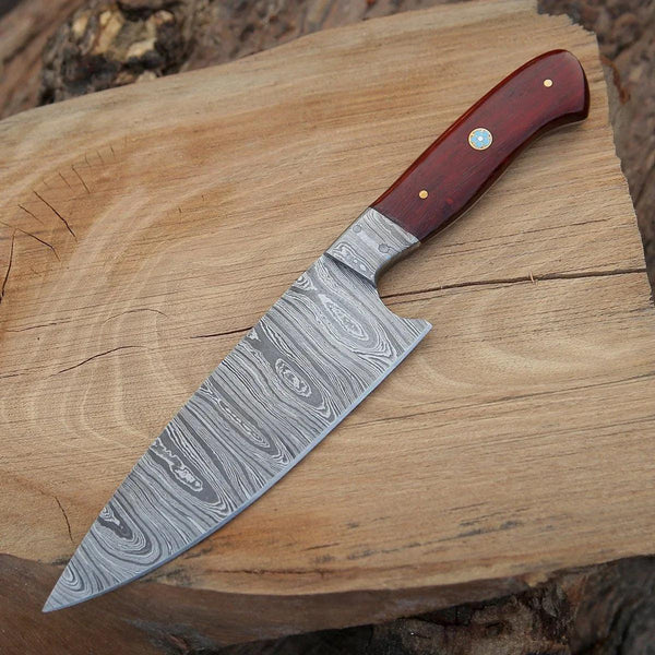 Stellar Chef's Knife with Exotic Wenge Wood Handle - Gifts for You 'n Me
