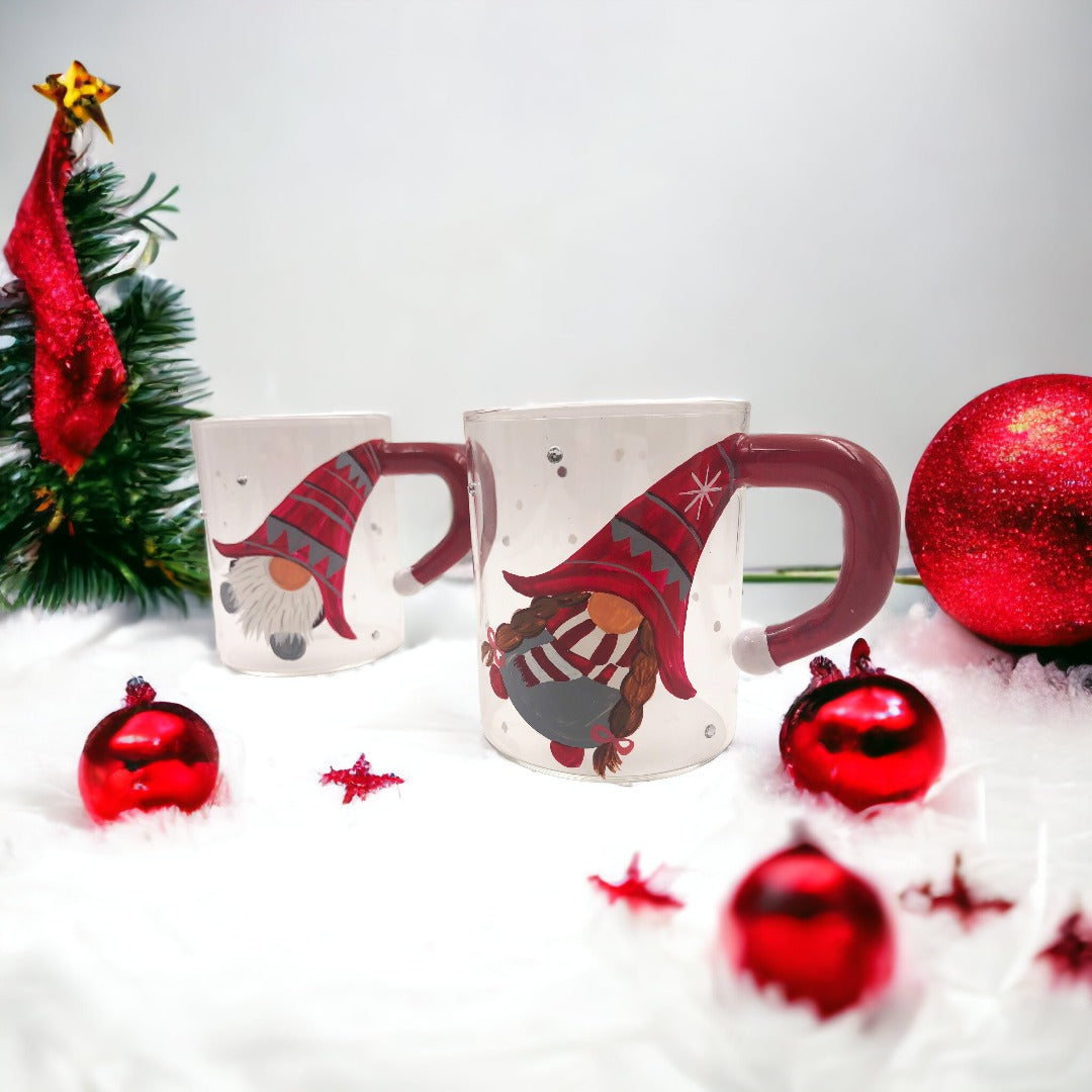 Christmas Gnome Coffee Mug Jersey Art Glass