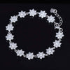 Sterling Silver Crystal Flower Tennis Bracelet