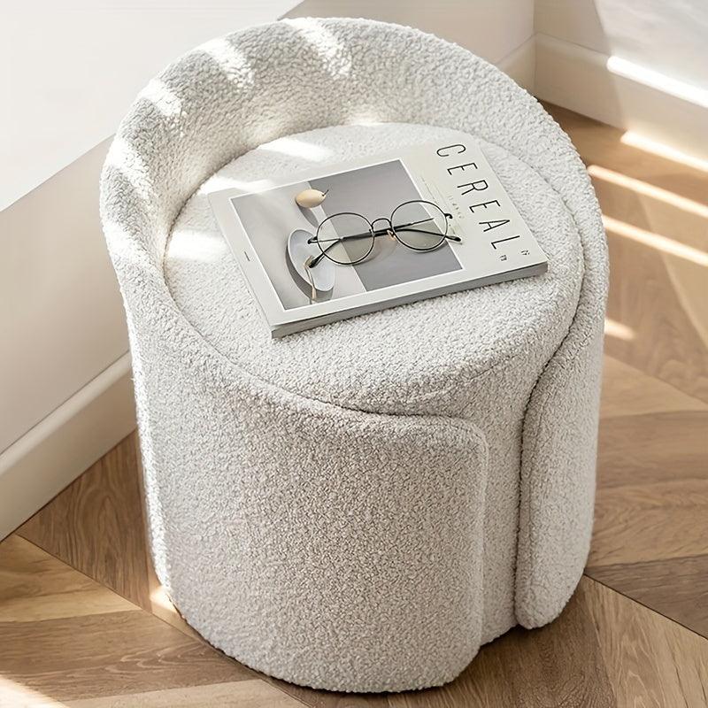 Stool - Fleece Teddy Grey