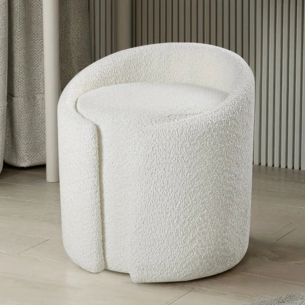 Stool - Fleece Teddy Grey