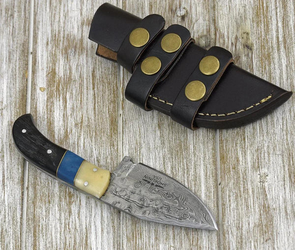Stormfury Skinning Knife with Ram Horn & Bone Handle - Gifts for You 'n Me