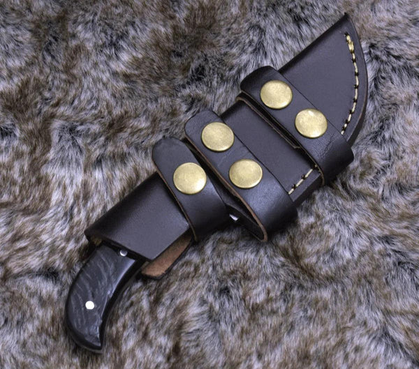 Stormfury Skinning Knife with Ram Horn & Bone Handle - Gifts for You 'n Me