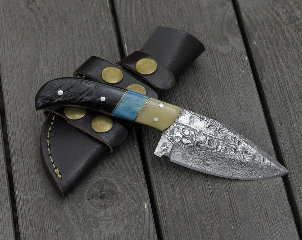 Stormfury Skinning Knife with Ram Horn & Bone Handle