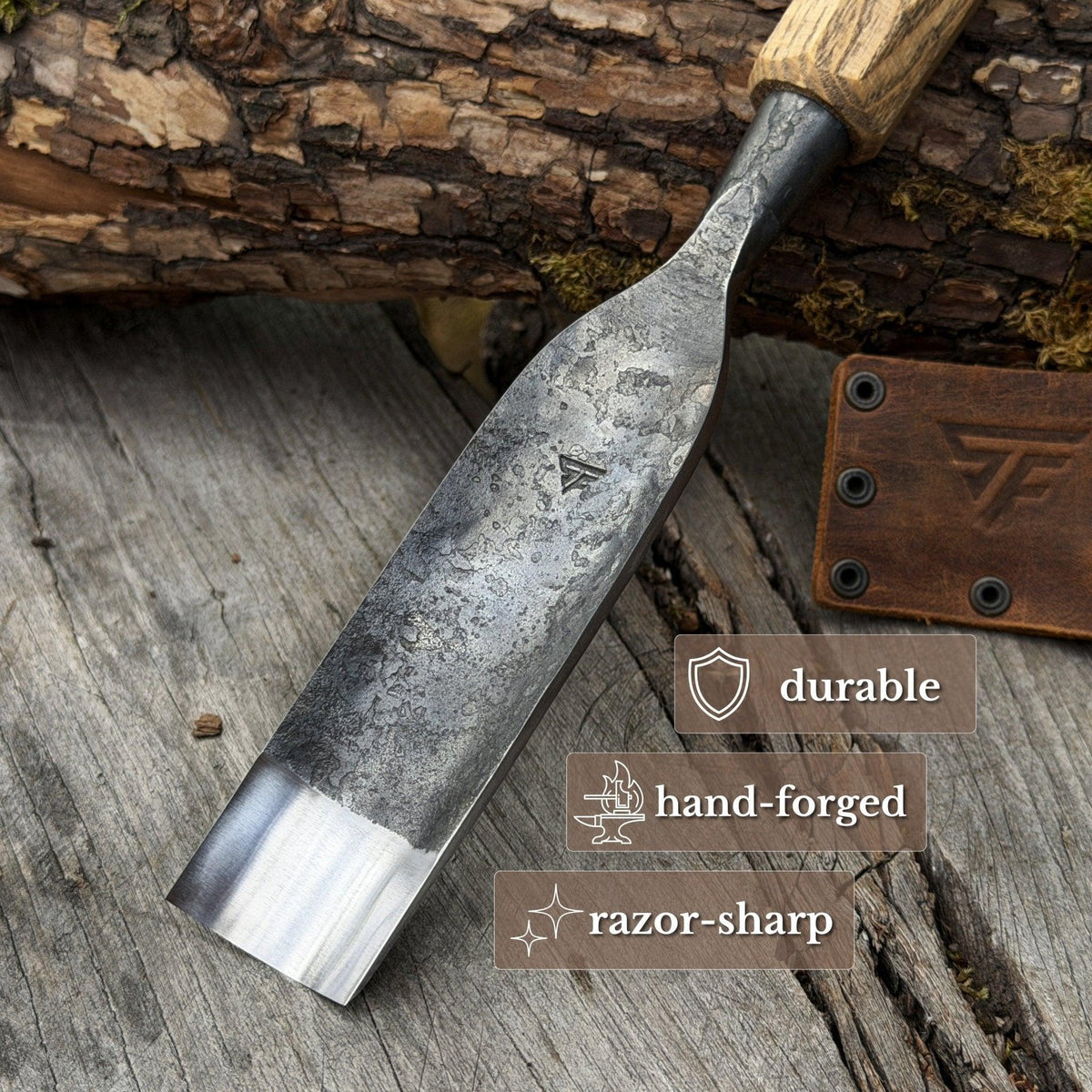 Straight Carving Gouge, 20 - 40 mm (0.8 - 1.6 inches)