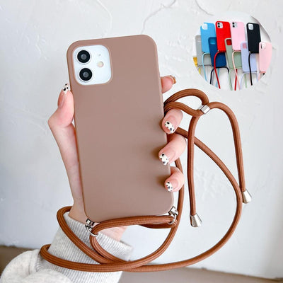 Strap Cord Chain Case For Xiaomi Redmi Note 10 9 Pro Max 9s 10s 8t 8 7 6 Pro 10 9t 8 8a 9 9a 9c Candy Color Silicone Cover  Lanyard Strap Adjustable Rope Liquid Silicone Soft Cover