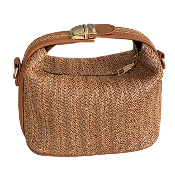 Straw woven small bag casual women's bag hand-held shoulder crossbody bag