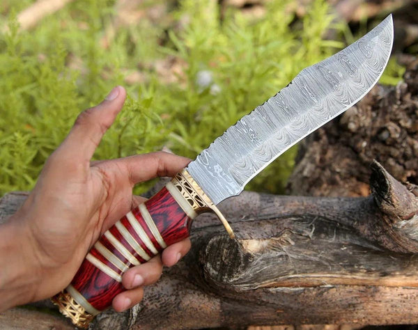 Stream Bowie Knife with Pakkawood & Bone Handle - Gifts for You 'n Me