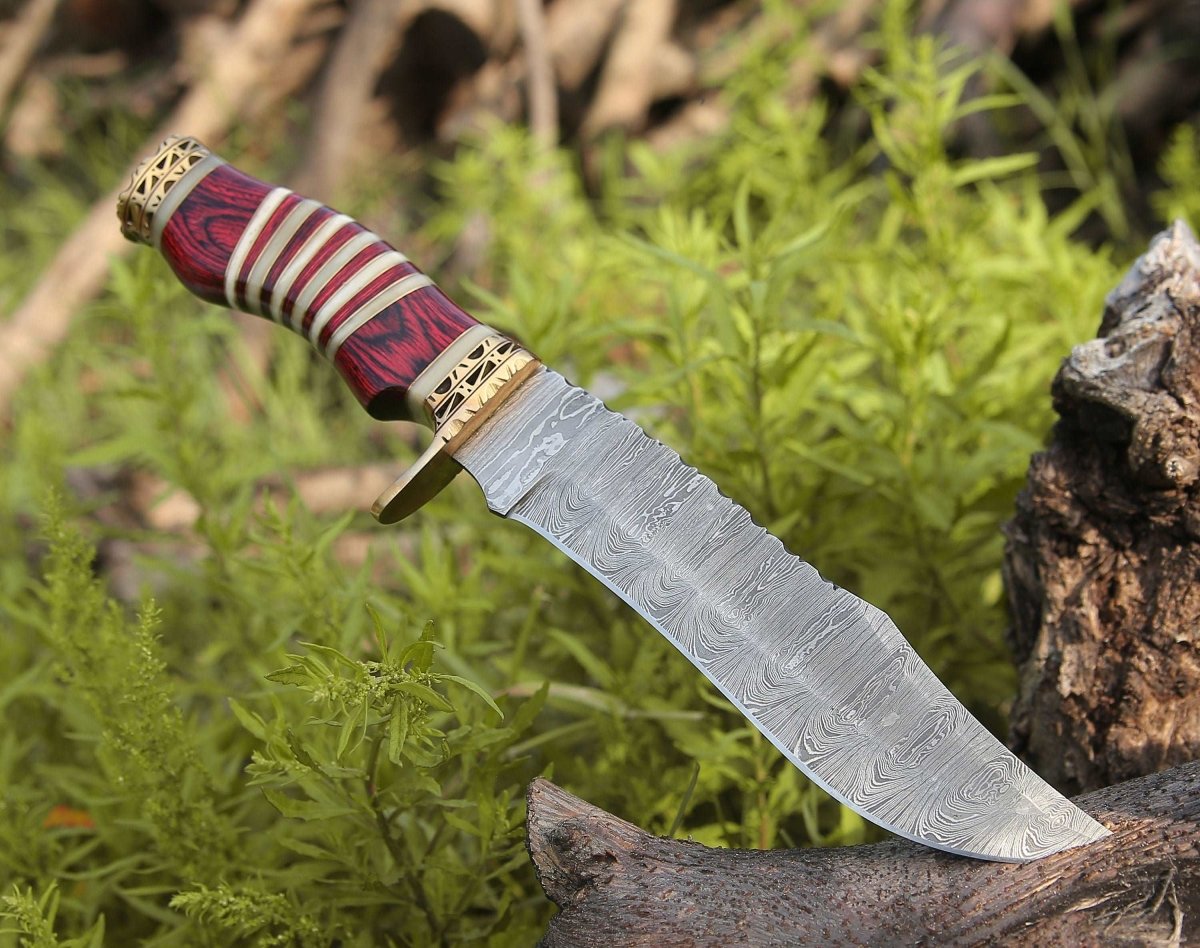 Stream Bowie Knife with Pakkawood & Bone Handle