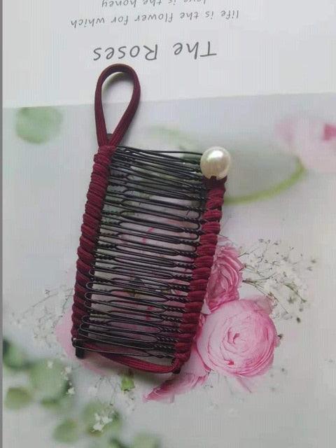 Stretch Banana Clip Double Side Lazy Women Hair Comb Easy Thick Curly Hair Styling Tool Ponytail Mohawk Bun Maker Accessories For Curly Hair Women