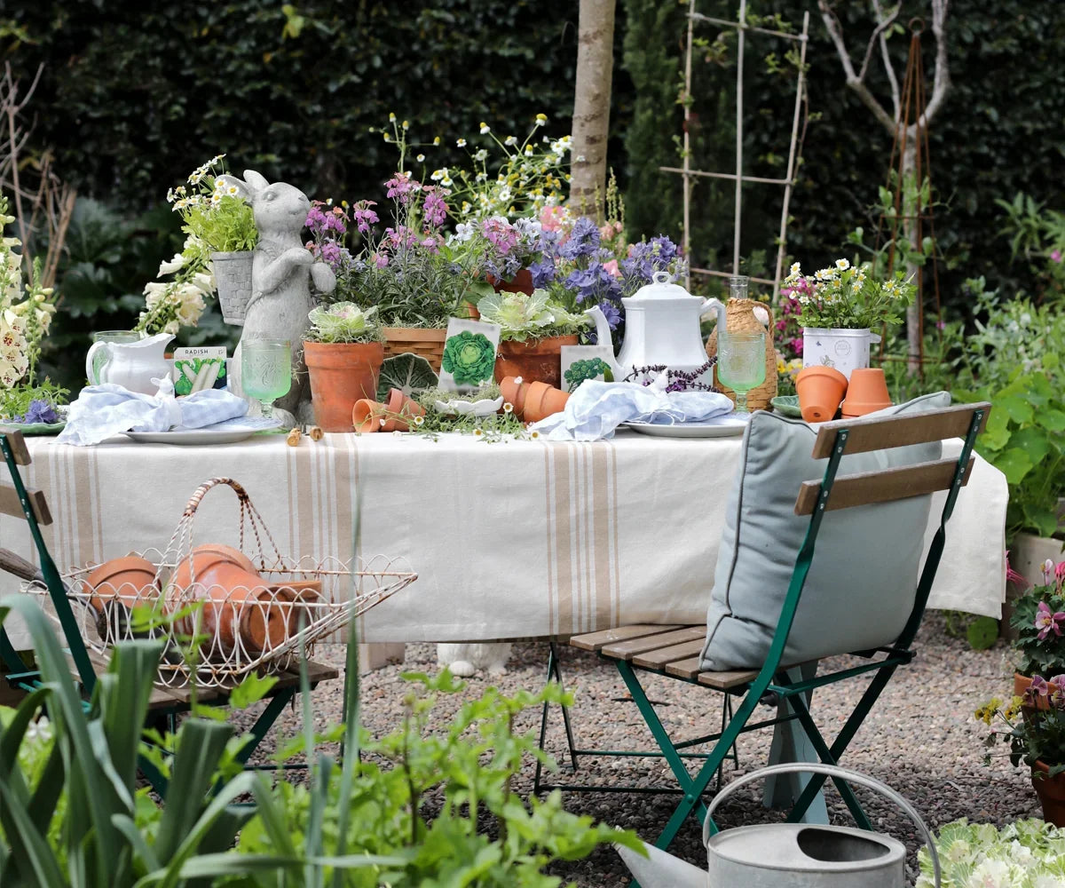 Cotton Striped Tablecloth - Rectangle Tablecloths