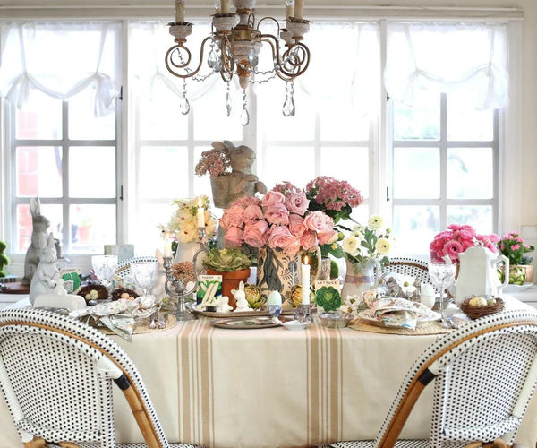 Cotton Striped Tablecloth - Rectangle Tablecloths