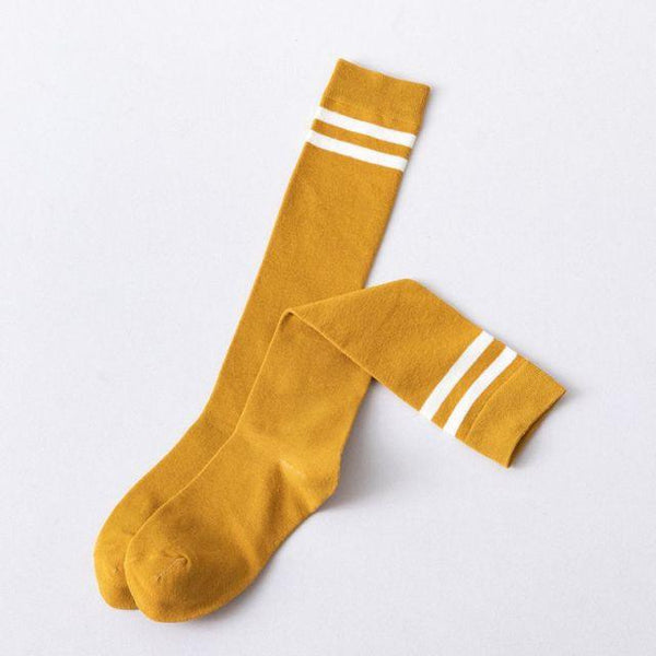 Striped Long Warm Thigh High Stockings Women's Casual Tube Thigh High Socks for School Over Knee High Socks for girls
