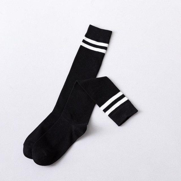 Striped Long Warm Thigh High Stockings Women's Casual Tube Thigh High Socks for School Over Knee High Socks for girls