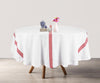 Round Tablecloth 63 inch - Striped Cotton Tablecloth