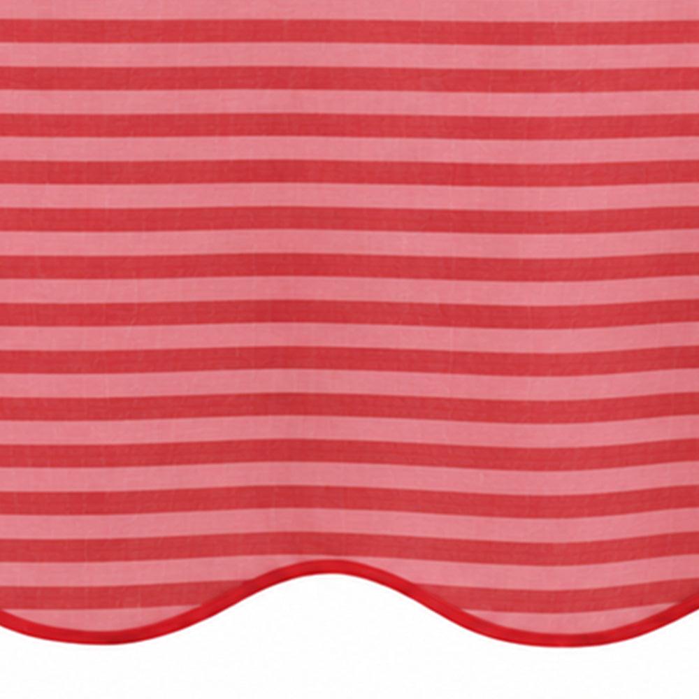 Scalloped Edge Tablecloth - Striped