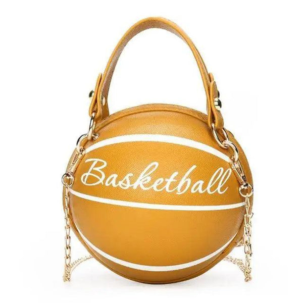 Stunning Ball Purses For Teenagers And Women Stylish Shoulder Bags, Crossbody Chain Hand Bags Personalit Leather Pink Basketball Bag For Females