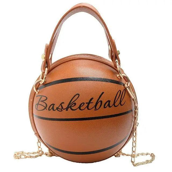 Stunning Ball Purses For Teenagers And Women Stylish Shoulder Bags, Crossbody Chain Hand Bags Personalit Leather Pink Basketball Bag For Females