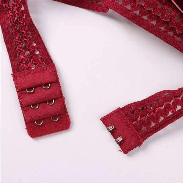 Stunning Women's French Style Lace Bra Girls Triangle Cup Lingerie With Deep V Wireless Underwear Soft Thin Seamless Bra