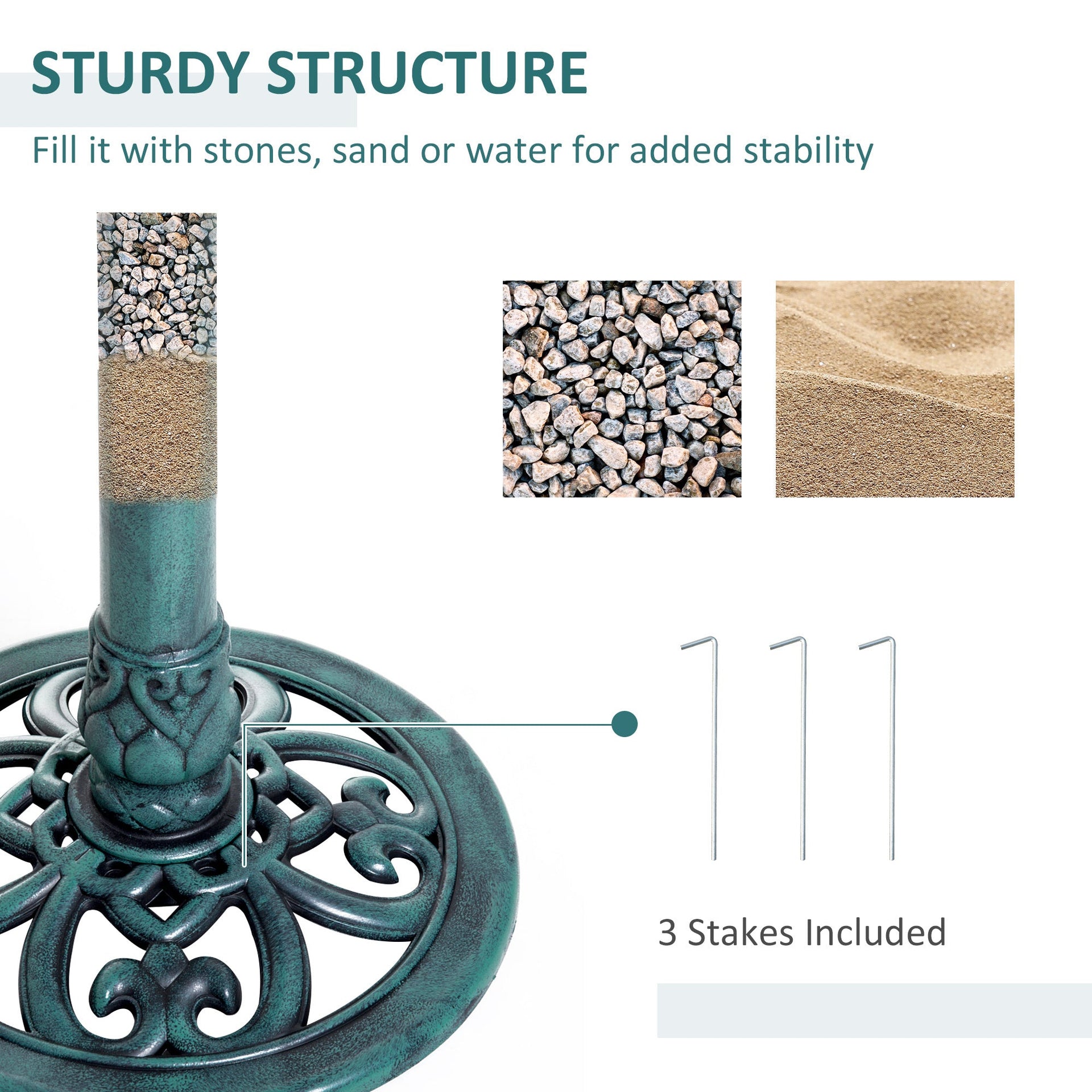 Resin Bird Bath Green Verdigris Pedestal 27 Inch