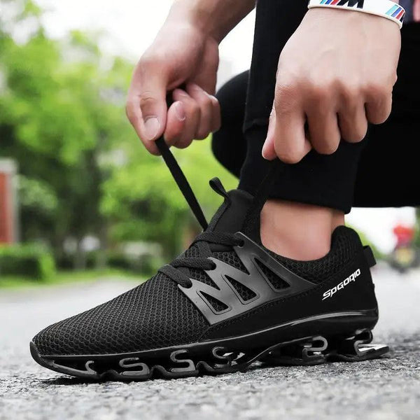 Stylish Black Mens Soft Casual Sneakers Breathable Comfort Sport Elegant Men Sneakers
