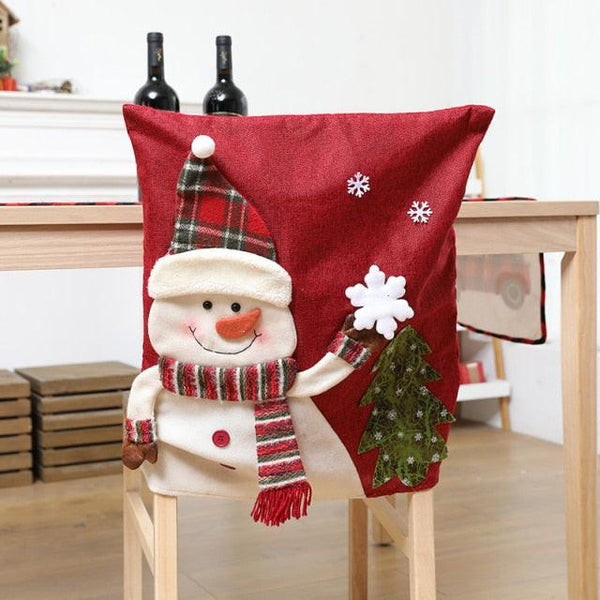 Stylish Chair Covers Christmas Santa Claus Chair Back Cover Christmas Dining Dinner Table Decoration New Year Party Supplies Dining Table Decoration for Home New Year Party