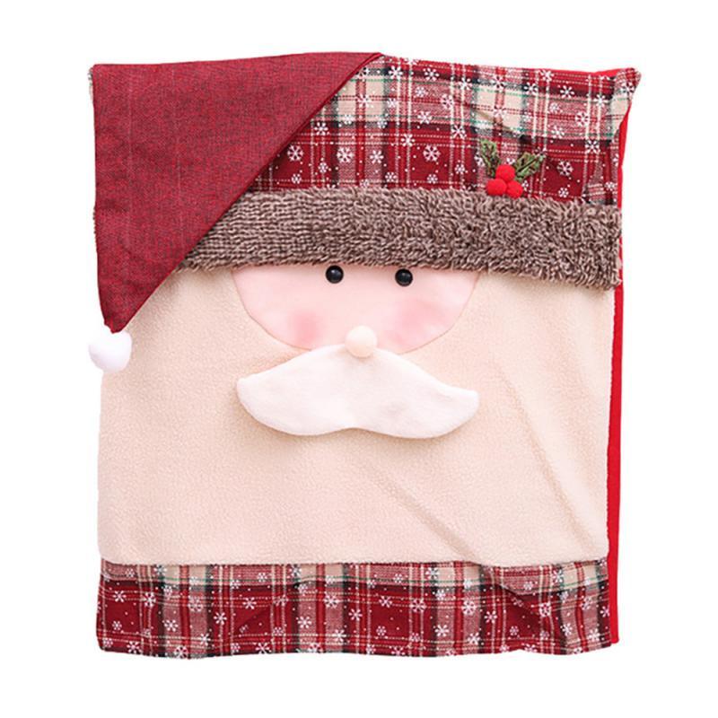 Stylish Chair Covers Christmas Santa Claus Chair Back Cover Christmas Dining Dinner Table Decoration New Year Party Supplies Dining Table Decoration for Home New Year Party