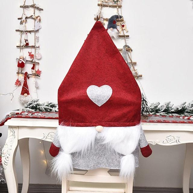 Stylish Chair Covers Christmas Santa Claus Chair Back Cover Christmas Dining Dinner Table Decoration New Year Party Supplies Dining Table Decoration for Home New Year Party