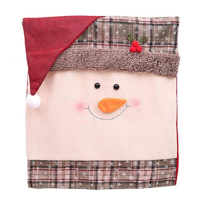 Stylish Chair Covers Christmas Santa Claus Chair Back Cover Christmas Dining Dinner Table Decoration New Year Party Supplies Dining Table Decoration for Home New Year Party