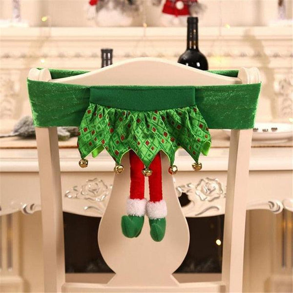 Stylish Chair Covers Christmas Santa Claus Chair Back Cover Christmas Dining Dinner Table Decoration New Year Party Supplies Dining Table Decoration for Home New Year Party