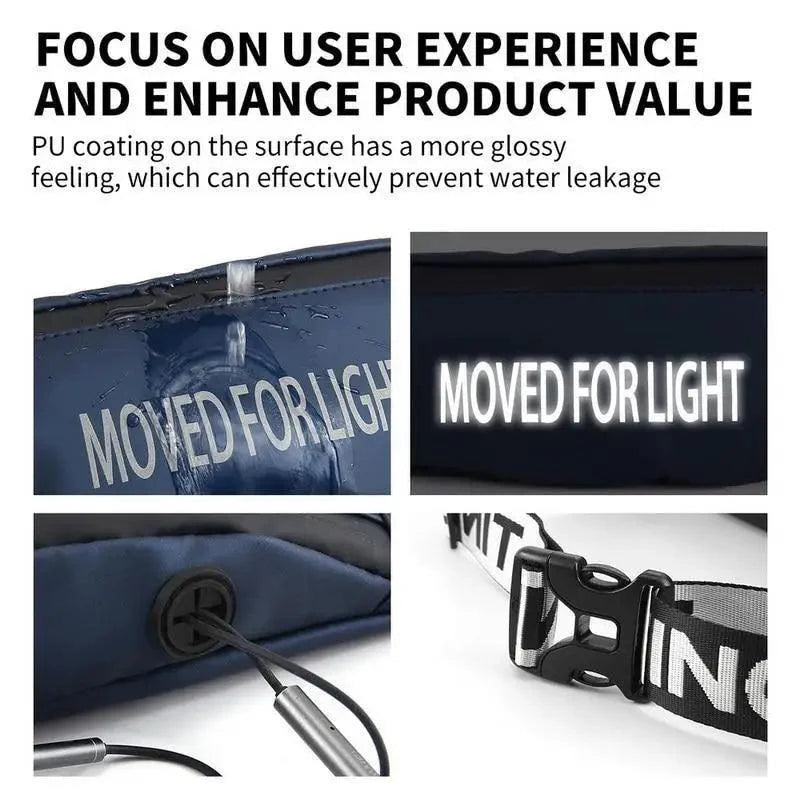 Stylish Design Unisex Waterproof Money Belt Bag Elegant Waist Pack Bag for Hiking Fitness Cycling Workout Gym Reflective Runners Belt Jogging Pocket Belt