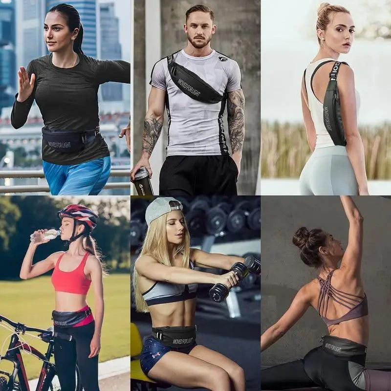 Stylish Design Unisex Waterproof Money Belt Bag Elegant Waist Pack Bag for Hiking Fitness Cycling Workout Gym Reflective Runners Belt Jogging Pocket Belt