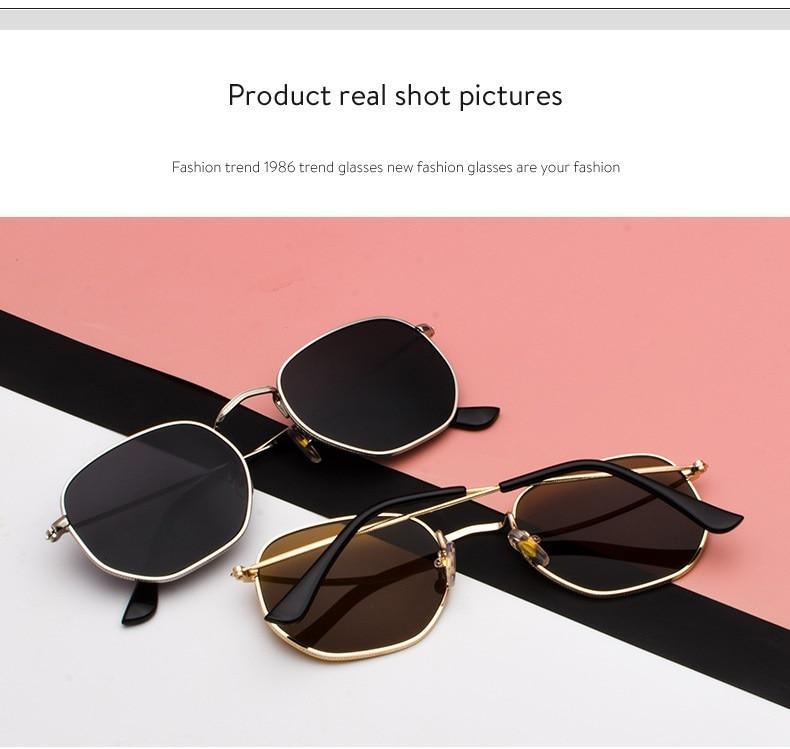 Stylish Small Round Polarized Sunglasses for Men Women Sunglasses For Hexagon Shape Sunglasses New Women Sunglasses In Metal Colorful Frame Glasses Eyewear For Men Women