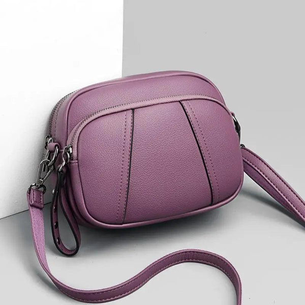 Stylish Soft Leather Women's Cross-body Bags Shoulder Bag Small Casual with Detachable Adjustable Strap Large Capacity