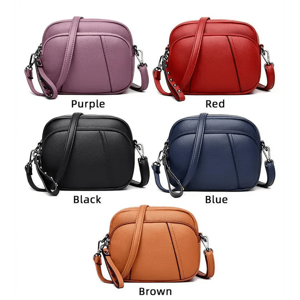 Stylish Soft Leather Women's Cross-body Bags Shoulder Bag Small Casual with Detachable Adjustable Strap Large Capacity