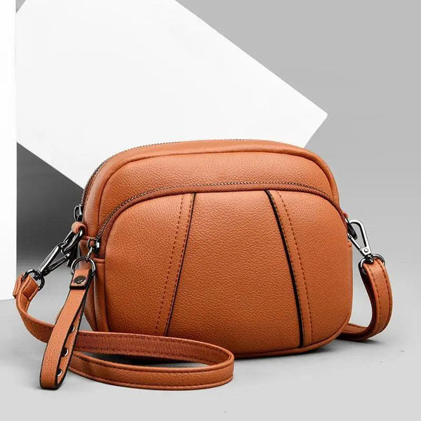 Stylish Soft Leather Women's Cross-body Bags Shoulder Bag Small Casual with Detachable Adjustable Strap Large Capacity