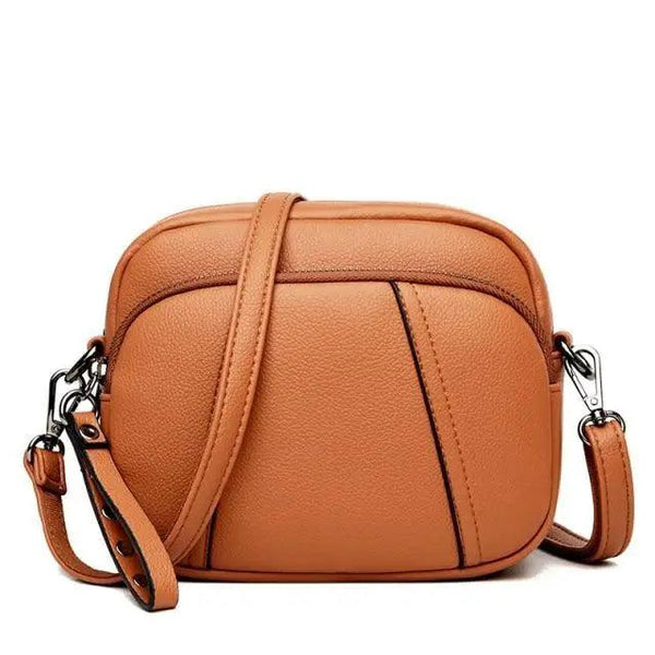 Stylish Soft Leather Women's Cross-body Bags Shoulder Bag Small Casual with Detachable Adjustable Strap Large Capacity